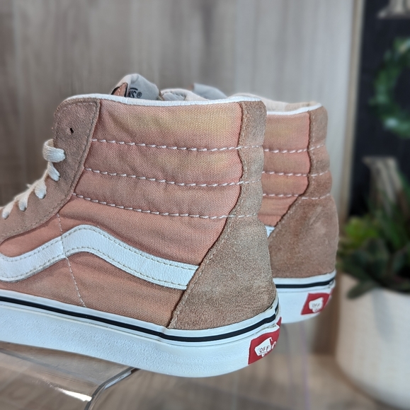 Women's Vans Old Skool Pink Suede & Canvas High Top Sneakers Size 6.5 - Picture 7 of 15